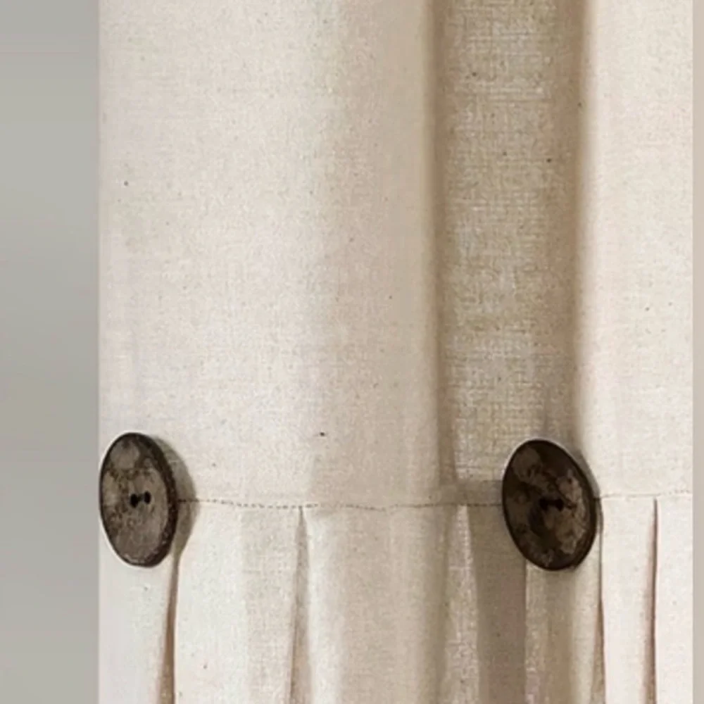 Lush Decor Linen Farmhouse- Boho style Shower Curtain ~New~With Rings & Liner